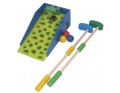 Wooden crocodile golf set